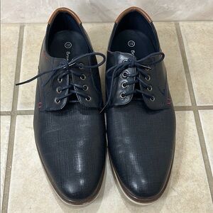 Bruno Marc  Men's Dark Blue Oxfords